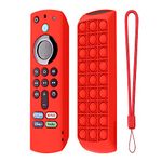 Caldipree Silicone Remote Cover Case Compatible for Fire TV Stick (3rd Gen, 2021) with All-New Alexa Voice Remote Case (Remote Not Included) (RRed)