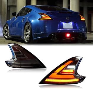 DKDHK LED Tail Light Compatible with Nissan 370Z Z4 2008-2019 Start up Animation & Sequential Turn Pair Set Left Right Smoked