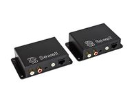 Sewell Sound Link Audio Over Single cat5e or cat6, 3.5mm or RCA, 600m or 2000 ft, bi-Directional, up to Two inputs/outputs Black