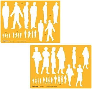 Liquidraw Human Figure Template Stencil Male & Female Drawing Figures Model for Fashion Designing, Art & Symbols Shapes Scales 1:20 1:25 1:75 1:100 1:125