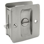 Designers Impressions Satin Nickel Pocket Door Privacy Lock : 53836