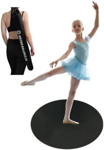 Artan Balance Dance Floor and Ballet Barre Portable for Home or Studio, Freestanding Adjustable Double Bar, Kids and adults, 2 pc. Set