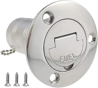 ISURE MARINE 2"(50mm) Boat Fuel Deck Fill/Filler with Keyless Cap 2" Marine Mirror- Polished 316 Stainless Steel Hardware for Boat Yacht Caravan