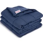 Odyseaco Weighted Blanket - Therapy Blanket and Sleep Help for Adults, Relaxation Anti-Stress Blanket 150 x 200 cm, 9.1kg, Blue