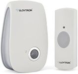 LLOYTRON® MIP System 3 Doorbell Kit with 32 Melody Plug-in Chime Receiver and Battery Operated Bell Push - 200m Wireless Range - Easy Set-up - Mains Powered Receiver - B7532WH - White