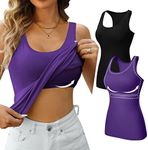 V FOR CITY Tank Tops with Built in 