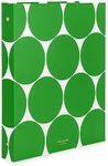 Kate Spade New York Cute 1 Inch Binder, Holds Letter Size 8.5'' x 11'' Paper, 3 Ring Binder with Tab Dividers and Pockets, Green Three Ring Binder, Joy Dot