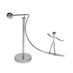 SINGYICO Steel Balance Toy Balancing Tumbler Toy Kinetic Art Physics Balance Toy Decompressive Science Psychology Home Office Decor Desk Toy Surfing