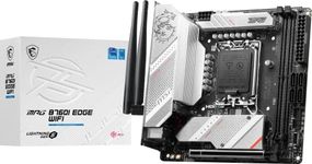 MSI MPG B760I Edge WiFi Gaming Motherboard (Supports 12th/13th Gen Intel Processors, LGA 1700, DDR5, PCIe 5.0, M.2, 2.5Gbps LAN, USB 3.2 Gen2, Wi-Fi 6E, Mini-ITX)