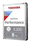 Toshiba X300 8TB Performance & Gaming 3.5-Inch Internal Hard Drive – CMR SATA 6 GB/s 7200 RPM 512 MB Cache - HDWR780XZSTA