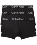 Calvin Klein Men's Ultra Soft Modern Modal Trunk, 3 Black, Large