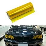 Riloer Car Light Film, Tint Vinyl Film For Headlight Taillight Rear Fog Light, Yellow, 30Cm X 120Cm