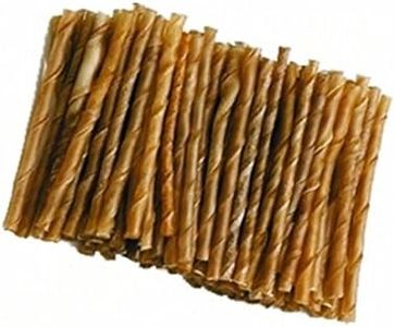 Bastoncini torciglioni - Cicche arrotolate, snack dentale naturale in pelle di bufalo grezza, senza conservanti (100 pz)