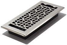 Decor Grates ECH410-NKL 4-Inch by 10-Inch Eclipse Plated Floor Register, Nickel, Brushed Nickel