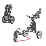 Caddytek Unisex Caddylite One - Swivel V8, Silver Golf Push Cart trolley, Silver, One Size UK