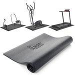 Sunny Health & Fitness Non-Slip Home Gym Mat (Medium) – Workout Floor Protection Foam Pad for Treadmill, Bike, Elliptical, Yoga and Exercise Equipment – NO. 074-M