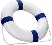 Pool Life Ring 20.5 in,Life Preserver Ring Foam Buoys-Ring Buoy with RopeTape,Blue