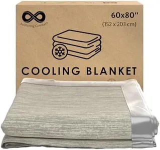 Everlasting Comfort Cooling Blanket for Hot Sleepers - Dual-Sided Summer Blanket - Lightweight Summer Blanket for Sleeping & Night Sweats (60"x80")