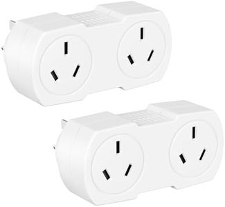 Multi Plug Outlet Extender 2 Pack - Wall Outlet Splitter, 2 Way Outlet Wall Adapter, Sockets Adapter, 10A/2400W, Power Extender, White, for Home/Office