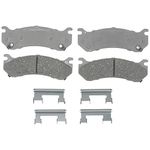 ACDelco 14D785CH Advantage Ceramic Front Disc Brake Pad Set with Hardware