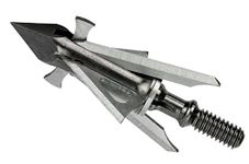 Muzzy Products Trocar HBX Hybrid 4 Blade Crossbow Broadhead, Silver