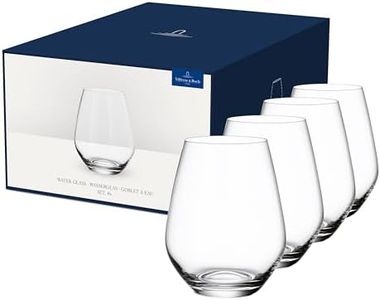 Villeroy & Boch, Ovid, Tumblers Set for Cold Drinks, Bulbous Shape, 4 Pieces, 420 ml, Crystal Glass