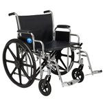 Medline Excel Extra-Wide Swing Away Foot Wheelchairs, 24 Inch