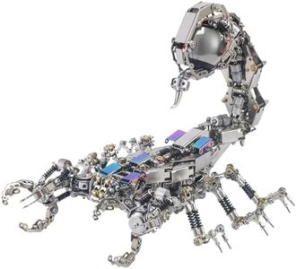 Adult 3D Metal Puzzle Giant Scorpion Model Kit 3D Metal Puzzle Mechanical Scorpion Block Difficulty DIY Assembly Kit - Men's High end Gift 1467pcs (Crusher - Scorpion)