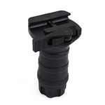 SBGJMY TGD Forward Vertical Grip Foregrip,Nylon Quick Release Short Forward Grip Base for 20mm Picatinny Rail System (Black)