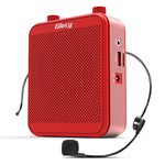 Portable Voice Amplifier, Giecy Bluetooth 30W 2800mAh Rechargeable PA System Speaker for Multiple Locations, Classroom, Meetings and Outdoors (Red)