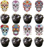 Ephlyn 32Pcs Halloween Skull Cupcak