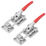 10.2 Inch 2 Pack Heavy Duty Large Toggle Clamp Latch, 7700Lbs Holding Capacity, Tire Carrier Latch, Self-Lock U-Bolt Adjustable for Trailer Latch, Machine, Smoker Lid, latches Hardware, by GENHAKON.