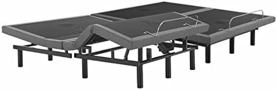 Pain Relieving IdealBase Adjustable Bed Frame Split King, Massaging Zero Gravity Adjustable Bed Base, Electric with 3 Speed Head & Foot Massage, Wireless Remote, 2 USB Ports, 800Lbs Capacity