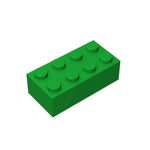 TTEHGB TOY Classic Bulk Brick Block 2x4, 200 Piece Building Brick Green, Compatible with Lego Parts and Pieces 3001(Colour:Green)