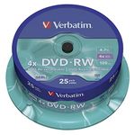 Verbatim 43639 4.7GB DVD-RW - Spindle 25 Pack