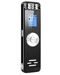 8GB Digital Voice Recorder with Voice-Activated Recording, USB Rechargeable, Professional Dual Microphones for Stereo HD Clear Recording, and Voice Recorder MP3 Player