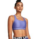 Under Armour Women's Crossback Mid Impact Sport-bh Bra, Opaque, (561) Starlight/Celeste, S