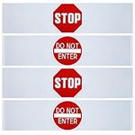 Buryeah 4 Pieces Door Guard Safety Banner 50 x 12 Inch Combination Stop Sign Banner Double Sided Do Not Enter Signs of Dementia Patients Home Bedroom Wandering Prevention Aid