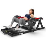 ALLVIATE Hip Thrust Machine, 800LB Plate-Loaded Glute Drive with Band Peg, Heavy Duty Glute Bridge Machine with Weight Holder, Butt Exercise Equipment for Glute Muscles Building, Red