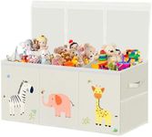 Extra Large Toy Box Storage for Boys Girls - Collapsible Toy Chest Organizer for Kids,Toy Bin Container with Lid and Handles for Clothes,Blanket,Nursery,Playroom,Bedroom,Stuffed Animals,Quilt(Beige)