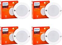 Philips 3W Star Surface Striker Cabinet Flush Mount Ceiling Lamp (Warm White, Pack of 4)