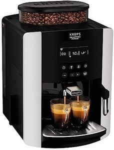KRUPS Arabica Digital Automatic Coffee Machine, Bean to Cup, Espresso & Cappuccino Maker, 1.7 litre Water Tank, Silver, EA817840