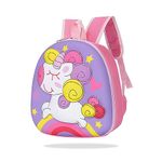 BEMBIKA Kindergarten Cute Cartoon Kids School Bag for Boys and Girls, Toddler Preschool Plush Travel Schoolbag, Perfect Book Bag, Casual Backpack for Kids � (Cute Unicorn Lavendar)