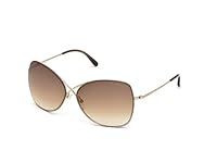 Tom Ford Womens Colette UV Protection Signature Butterfly Sunglasses Gold O/S