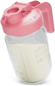 County Line Kitchen Breast Milk Pitcher for Fridge - Wide Mouth, 1 Quart (32 oz) Mason Jar - Heavy Duty Breastmilk Storage Container, Leak Proof, Sturdy - Baby Formula Mixer Pitchers