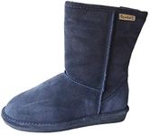 BEARPAW Emma Short Women's Classic Winter Slip On Boots, Lightweight Suede Boots, Multiple Colors, Cadet, 7.5