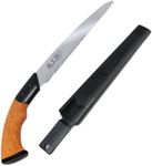 KAKURI Japanese Pruning Saw with Sheath 8.2" Made in JAPAN, Japanese Hand Pull Saw for Gardening and Camping, Non-Slip Cork Handle