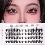 LANKIZ Individual Lashes Natural Cluster Lashes Faux Mink DIY Lash Extensions Lash Clusters (Cluster-Manga-01)