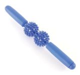 66fit Spiky Double Massage Ball Roller - Includes Massage Stick Ebook - Trigger Point Athletic Muscle Therapy Stick