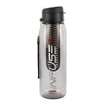 CELLO Infuse Plastic Water Bottle | Detox Bottle with Infuser Chamber | Leakproof Plastic Bottle with Wide Mouth Opening | Ideal for Gym, Office, Travel | 800ml, Black